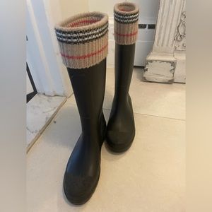 Burberry rain boots